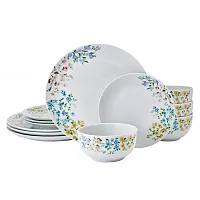 Studio Nova 5323459 12-Piece Porcelain Dinnerware Set, Fiona Floral Pattern
