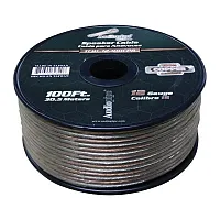 Audiopipe 12 Gauge 100% Copper Series Speaker Wire - 100 Foot Roll - Clear Pvc J