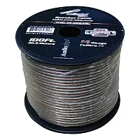Audiopipe 14 Gauge 100% Copper Series Speaker Wire - 100 Foot Roll - Clear Pvc J