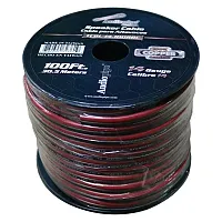 Audiopipe 14 Gauge 100% Copper Series Speaker Wire - 100 Foot Roll - Red/Black J