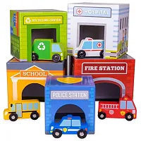 Little City Match &#039;n Stack Nesting Blocks TCDG-085