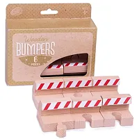Wooden Train Track Bumpers, 6-pack TCON-16