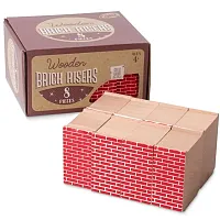 Red Brick Wood Train Risers, 8-pack TCON-19