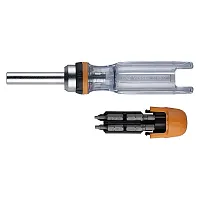 Vessel Crystaline Ratchet Screwdriver With 8Pc. Insert Bit No.Td-6808Mg