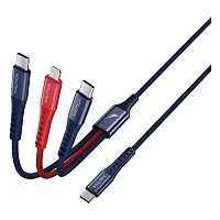 Nautica Ucccb11-01-04 4-Ft. 24-Watt 3-In-1 Multi-Port Cable, Urban Cb630 (Navy)