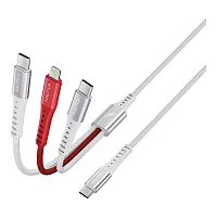 Nautica Ucccb11-02-04 4-Ft. 24-Watt 3-In-1 Multi-Port Cable, Urban Cb630 (White)