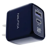 Nautica Uccch03-01 2-Usb Port Wall Charger With 30-Watt Pd Usb-C And Usb-A Qc3.0