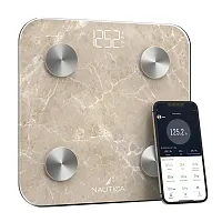 Nautica Uccsc01-07 396-Lb. Capacity Smart Digital Bathroom Scale With Bluetooth,