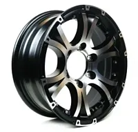 TASKMASTER 2560655BMF Aluminum - 15X6 6X5.5 Black Machine