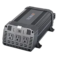 Technaxx 5044 3-Ac Outlet And 2-Usb Port 1,200-Continuous-Watt Te16 Vehicle Powe