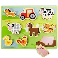 Chunky Barnyard Helpers Puzzle Board TPUZ-310