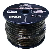 Audiopipe 4 Gauge 100% Copper Series Power Wire - 100 Foot Roll - Black Pvc Oute