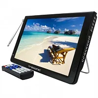 Trexonic Ultra Lightweight Rechargeable Widescreen 12&quot; LED Portable TV with HDMI