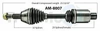 TRAKMOTIVE AM8007 New Cv Axle