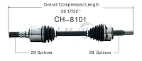 TRAKMOTIVE CH8101 New Cv Axle