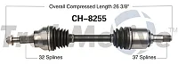 TRAKMOTIVE CH8255 New Cv Axle