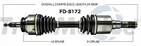 TRAKMOTIVE FD8172 New Cv Axle