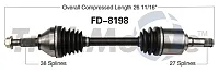 TRAKMOTIVE FD8198 New Cv Axle
