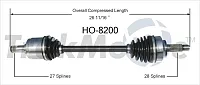 TRAKMOTIVE HO8200 New Cv Axle