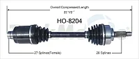 TRAKMOTIVE HO8204 New Cv Axle