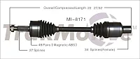 TRAKMOTIVE MI8171 New Cv Axle