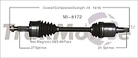 TRAKMOTIVE MI8172 New Cv Axle