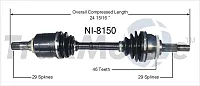 TRAKMOTIVE NI8150 New Cv Axle