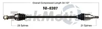 TRAKMOTIVE NI8387 New Cv Axle