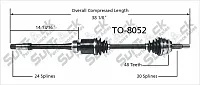 TRAKMOTIVE TO8052 New Cv Axle