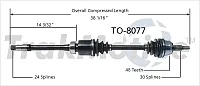 TRAKMOTIVE TO8077 New Cv Axle
