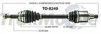 TRAKMOTIVE TO8240 New Cv Axle