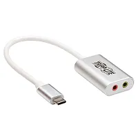Tripp Lite By Eaton U437-002 Usb-C To 3.5-Mm Stereo Audio Adapter, Silver, U437-