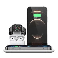 Trexonic 4 in 1 Fast Charge Wireless Charging Station in White