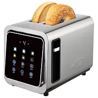 Brentwood Touch Screen 2-Slice Stainless Steel Digital Toaster with Extra Wide S