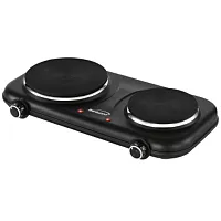 Brentwood 1100w Double Cast Iron Burner Electric Hot Plates in Black