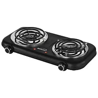 Brentwood 1100w Countertop Double Coiled Electric Burner in Black