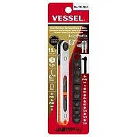 Vessel Low-Profile Flat Plate Ratchet Screwdriver Set (Straight Type) No.Tx-76U