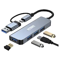 Urban Factory Mhc35Uf 4-Port Minee Dual Usb-A/Usb-C Hub, For Notebooks, Tablets,