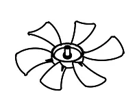 VENTLINE/DEX BVC046600 Fan Blade 6 Diamete