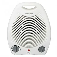 Vie Air 1500W Portable 2 Settings White Office Fan Heater with Adjustable Thermo