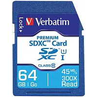 Verbatim 44024 Class 10 Premium Sdxc(Tm) Card (64Gb)