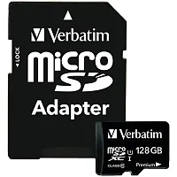 Verbatim 44085 128Gb Premium Microsdxc(Tm) Card With Adapter