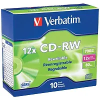 Verbatim 95156 80-Minute/700 Mb 4X - 12X High Speed Branded Cd-R