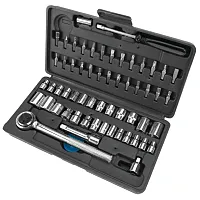 Performance Tool Sae/Metric Socket (1/4" & 3/8" Drive) And Bit Set (60-Piece Set