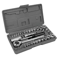 Performance Tool Sae/Metric Socket (1/4" & 3/8" Drive) And Bit Set (40-Piece Set