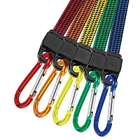 Performance Tool Flat Carabiner Bungee Cord (5-Piece Set)
