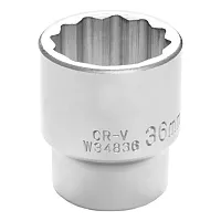 Performance Tool 3/4" Drive 36Mm 12-Point Metric Standard Socket