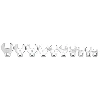 Performance Tool Metric Crowfoot Wrench Set (10 Piece)