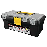 Performance Heavy Duty 12-1/2" Plastic Tool Box/Organizer (Black)