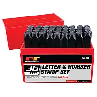Performance Tool 1/4??? Steel Letter/Number Stamp Set (36 Piece)